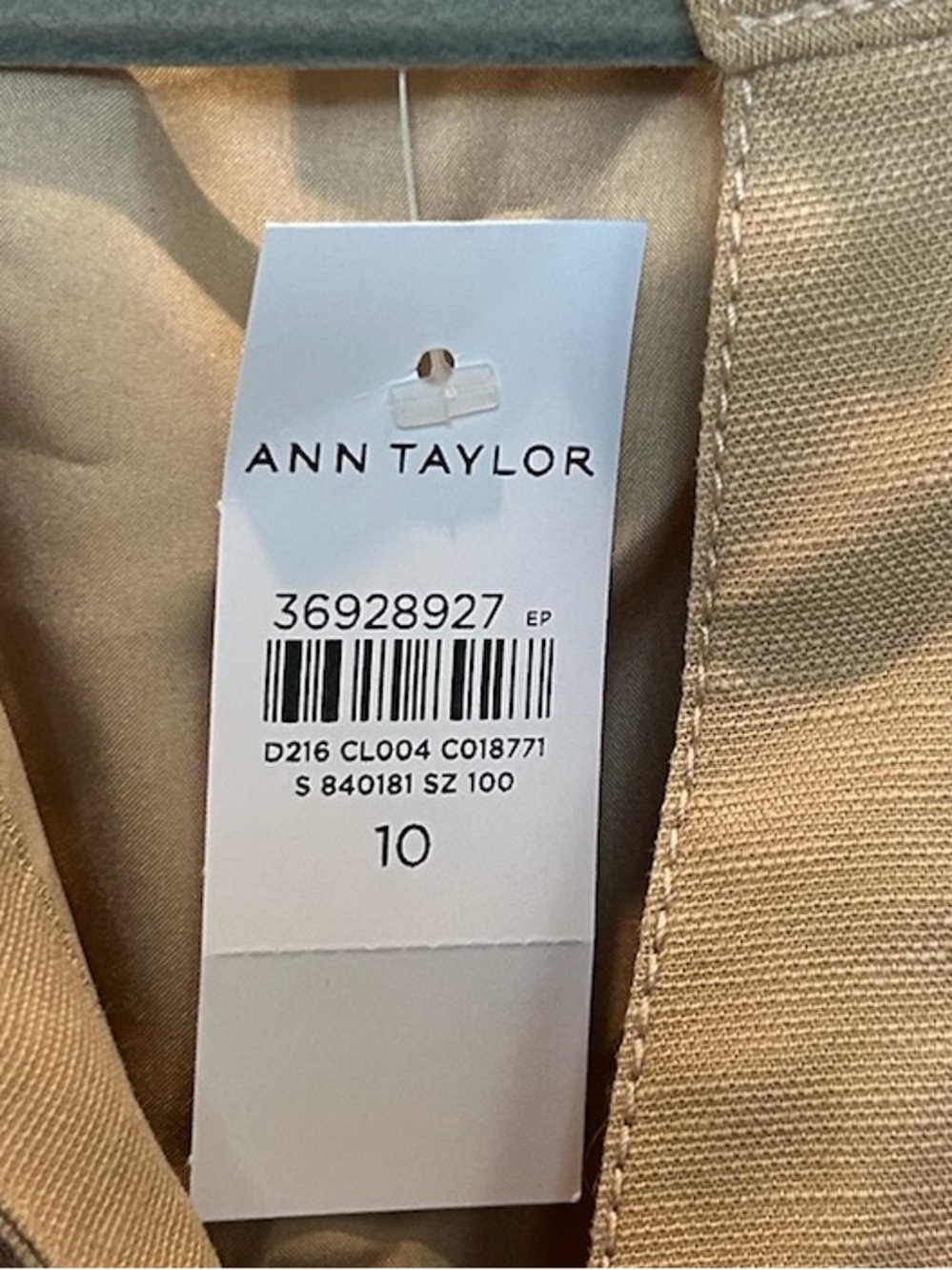 Ann Taylor Sandstone Sleeveless Wide-Leg Jumpsuit - Picture 7 of 7